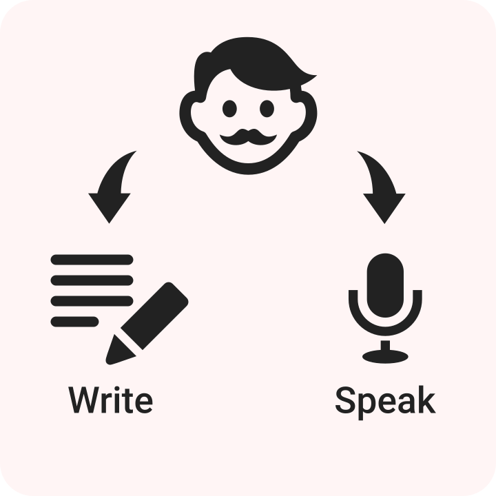 Local language recording illustration